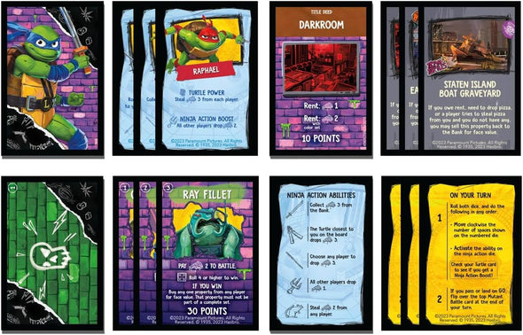 Teenage Mutant Ninjas Monopoly Mayhem Edition Ages 8 and Up