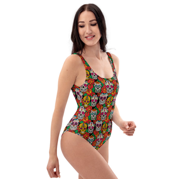 SUGAR SKULL One-Piece Swimsuit