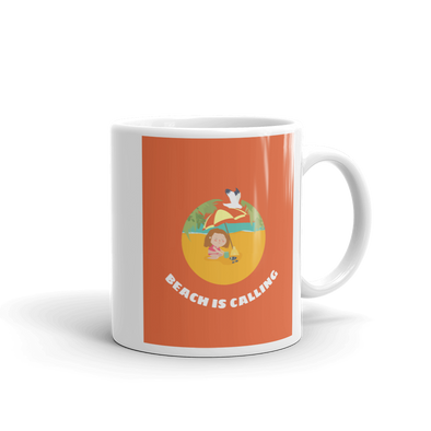 BEACH IS CALLING Mug | Cute Ceramic Tea Mug  Ceramic Coffee Cups |