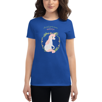 ACCEPT YOUR INNER UNICORN Women's short sleeve t-shirt