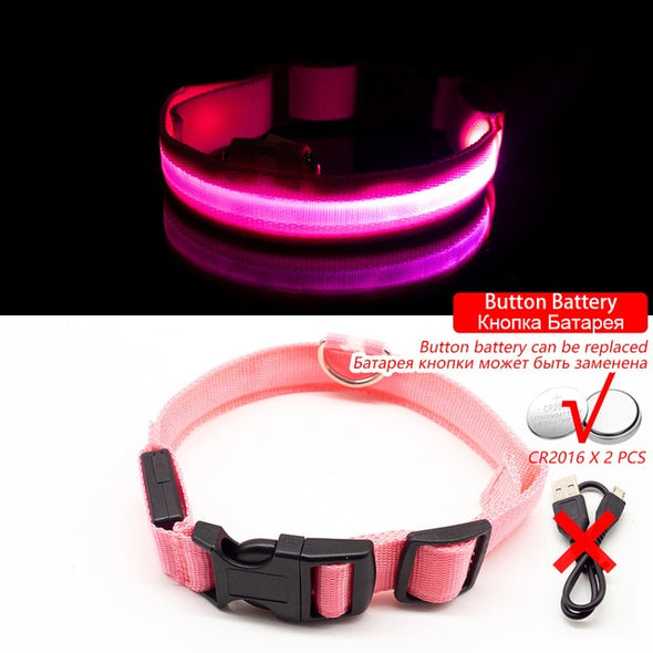 USB Charging Led Dog Collar Anti-Lost/Avoid Car Accident Collar For Dogs Puppies Dog Collars Leads LED Supplies Pet Products