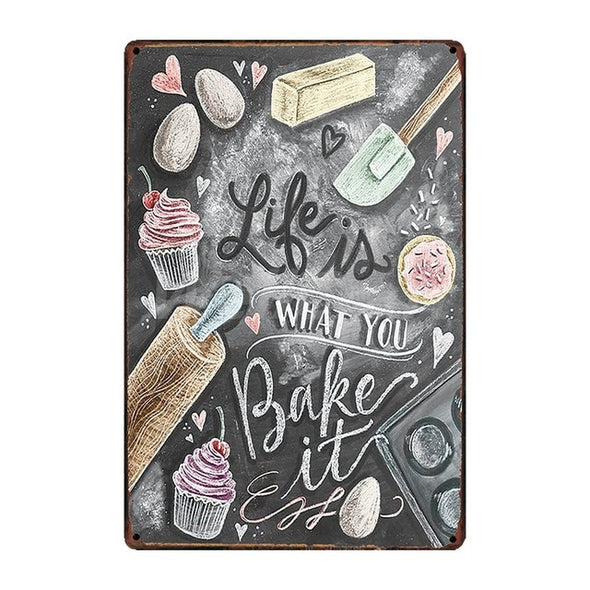 Coffee Cocktail Love Cake Tea Tin Signs Wall Plaque Custom Metal Painting